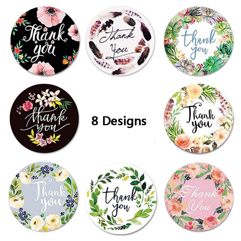 500 Pcs 1.5 Inch Thank You for Supporting My Business Gift Paper Labels Stickers, Gift Handmade Labels for Christmas Craft Card Making