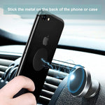 8 Pcs Universal Metal Plate with Adhesive for Magnetic Car Mount Cell Phone Holder (4 Round and 4 Rectangle)