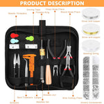 Jewelry Making Tools with Portable case, DIY Work Materials Kit with Complete Set of Jewellery Making Tools for Earings Necklace etc