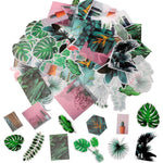 Vintage Ephemera, Romantic Easy Self-Adhesive Plants Floral Style Decoration Note Paper Stickers - 60 Pieces