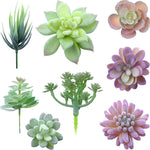 8Pcs Artificial Succulent Plants, Faux Succulent in Flocked, Fake Textured Succulent for Indoor Outdoor Floral Arrangement Home Decor and DIY Landscape Decorations