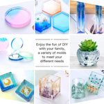 20 PCS Resin Moulds Silicone,Epoxy Casting Moulds Ashtray,Pen Holder,Flower Pot,Coaster,Pendants,Candle Molds,Candle Holders Sticks,Droppers for Resin DIY Craft