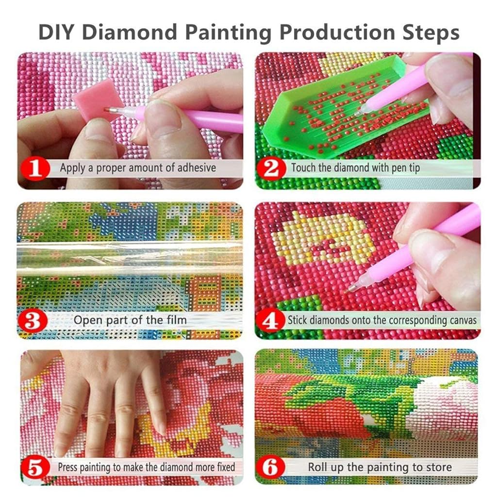 5D Diamond Painting Kit, Diamond Painting Kit for Adults, Witches in Halloween, Suitable for Beginners to Complete Wall Decoration, Decompression Crafts. Canvas