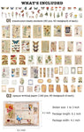 HASTHIP® 200pcs Vintage Journal Supplies Pack Gold