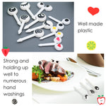 10pcs Food Fruit Forks for Kids, Eye Toothpicks Picks, Bento Box Food Picks Mini Cute Cartoon Plastic Fruit Toothpicks for Kids Baby Shower Birthday Party Cake Decoration Supplies