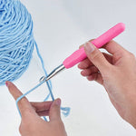 HASTHIP® 8pcs Crochet Hooks Set Aluminium Soft Grip Rubber Handle Needles with 10 Knitting Crochet Locking Stitch Markers Craft Yarn Sewing Tools (2.5mm/3mm/3.5mm/4mm/4.5mm/5mm /5.5mm/6mm)