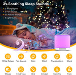 HASTHIP® White Noise Machine for Baby Sleep Aid 1800mAh LED Night Light White Noise Therapy Machine for Adults with 34 Natural Soothing Melody Adjustable 3 Timer Function White Noise Sounds Machine