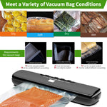 HASTHIP® Vacuum Sealer Full Automatic Food Sealing Machine with Manual Vacuum Dry & Moist Food Modes, Compact Food Vacuum Sealer with 10 BPA-Free Seal Bags for Meat, Vegetable, Fruit