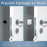 HASTHIP® 4Pcs Door Bumper Wall Protectors Square Silicone Door Stopper for Door Handle Buffer Guard Shock-Absorbent Self Adhesive Cushioning Pad for Door Knob Desk Corner, etc (4.5 * 4.5cm, White)