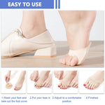 4 Pairs Forefoot Pads Honeycomb Fabric Ball of Foot Cushion Metatarsal Pads for Women, Reusable High Heels Invisible Socks, Comfortable Non-Slip Toe Sleeves for Relieving Foot Fatigue