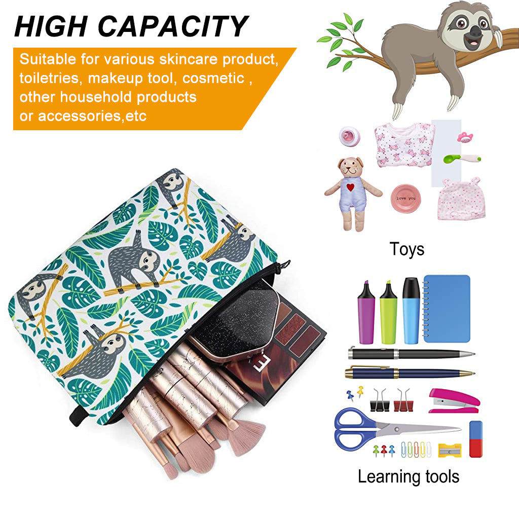 Cosmetic Bag for Women, Cartoon Printed Makeup Bag Polyester Multipurpose Organizer Pouch, Travel Toiletry Bag Beauty Cosmetics Bag, Zipper Pencil Pouch