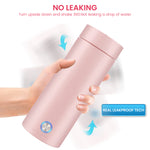 Electric Kettle for Travel 0.4 Litre 300W Portable Electric Water Bottle for Hot Water Tea Kettle Mug Multipurpose Food Grade Fast Boil with Keep Warm & Auto Shut Off for Camping