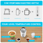 Portable Electric Kettle 0.5 Litre 300 watts for Hot Water Tea Kettle Mug Multipurpose, Fast Boil & Auto Shut Off for Travel LCD with Smart Temperature Display |Stainless Steel