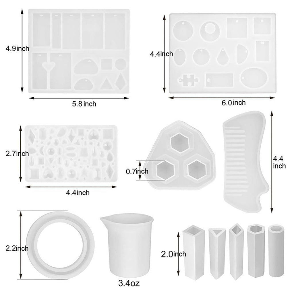 Alphabet Resin Casting Mold, Letter and Numbers Resin Moulds, DIY Letter Key Chain, Pendant, Jewelry Making Molds for Resin, Silicone Epoxy Resin Moulds (White-129pcs)