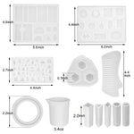 Alphabet Resin Casting Mold, Letter and Numbers Resin Moulds, DIY Letter Key Chain, Pendant, Jewelry Making Molds for Resin, Silicone Epoxy Resin Moulds (White-129pcs)