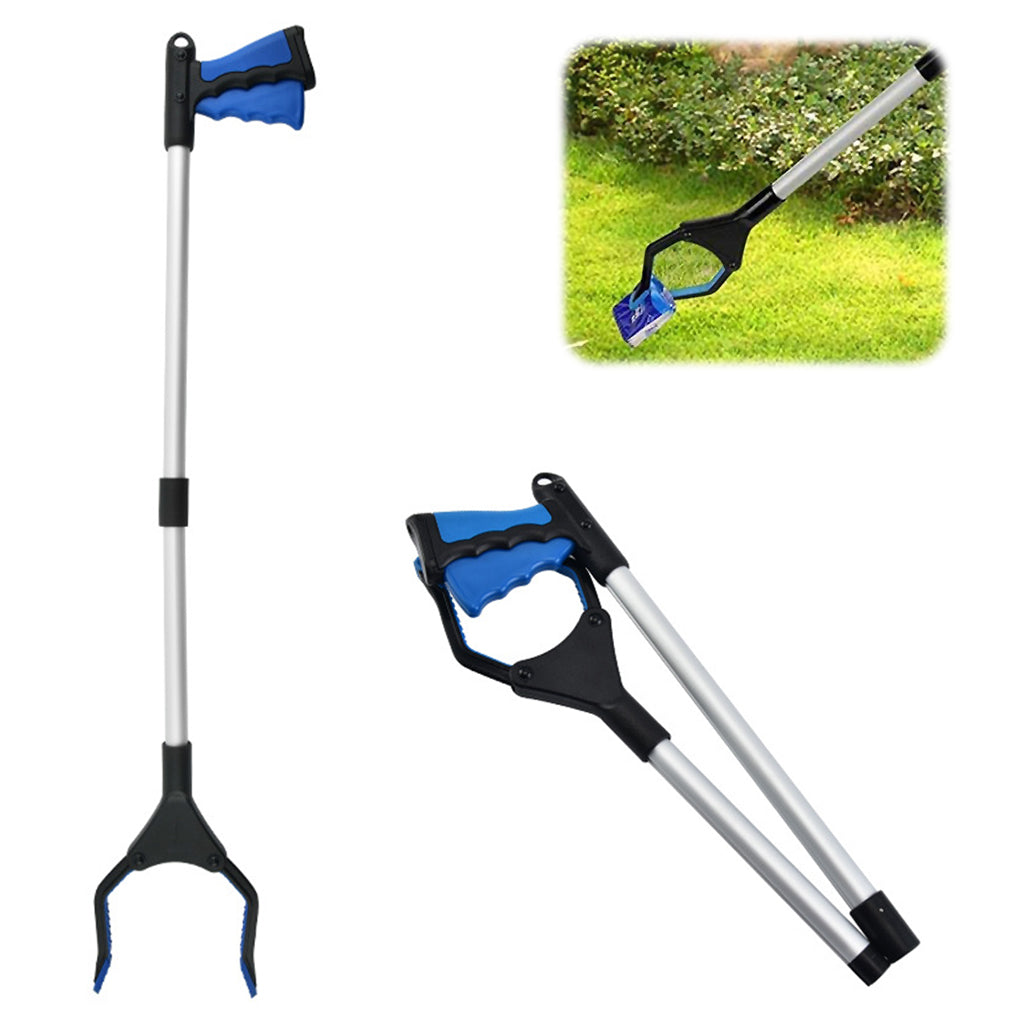 32" Foldable Litter Picker Long Arm Litter Picking Equipment Rubbish Pick Up Hand Tool Reaching Aids Grabber Tool for Elderly