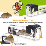 Rat Trap Cage for House Garden Patio, 32 cm Humane Mouse Trap Cage, Reusable Enlarged Smart Rat Catcher and Rodent Trap for Mice, Pets, Rodents