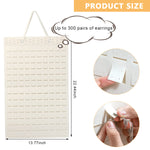 Hanging Earrings Organizer, Earring Holder, Holds Up To 300 Pairs, Compact Design, Soft Material, Earring Hanger Earring Display Hanging Organizer for Women Girls (White)