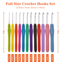 HASTHIP® 41 Pcs Full Size Crochet Hooks Set (Green)