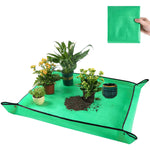 75 * 100CM Gardening Mat for for Indoor Bonsai Succulent Plant Care, Waterproof and Foladable PE Garden Mat for Watering Grassland Balcony Nursery Potting and Transplanting Mat Plant