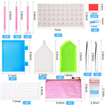 5D DIY Diamond Painting Tools and Accessories Kits with Diamond Embroidery Box, 9 Multiple Sizes Painting Pens, Glue Clay, Diamond Tray, Ziplock Bags, Clips, and Tweezer (Without Diamonds)