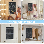 Hanging Jewellery Organisers, Dual-sided Necklace & Earrings Organizer, Large Felt Jewelry Organizer Hanger for Closet, Wall, Door - Holds Up to 300 Pairs of Earrings and 30 Necklaces