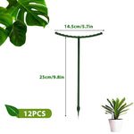 12Pcs Plant Support Plant Stake Plant Support Stake Connectable Garden Flower Support Plant Support Stakes for Tomato, Hydrangea, Indoor Plants, 5.7" Wide*9.8" Height