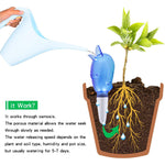 HASTHIP® 4Pcs Drip Irrigation Kit for Pots Plant with Bottles, Creative Ceramics Plant Watering Device for Watering 4-7 Days, Automatic Watering Gadget for Garden Home Office Travel Vacation