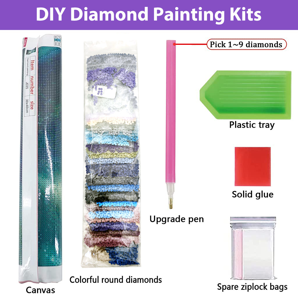 Diamond Painting Kit, 12x16inch White Tree of Life Diamond Painting, 5D Diamond Painting Kit for Adults & Kids, Very Suitable for Home Leisure and Wall Decoration, Gift for Kids and Adults