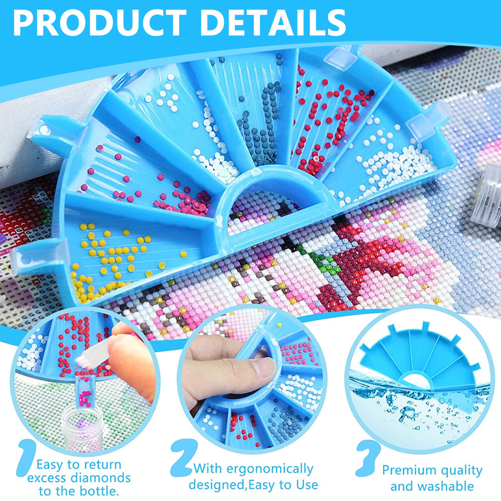 14 Pcs Diamond Painting Tools Kits with Diamond Painting Trays and Pens, Beads Rhinestone Sorting Trays Kit, Diamond Art Tools, 5D Diamond Painting Accessories Kit (Without Diamonds)