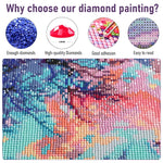 Diamond Painting Kit, 30 * 40cm Bright Moon Diamond Painting Kits, 5D Diamond Painting Kit for Adults & Kids, Art Wall Hangings Super Moon Night Scene for Home Wall Decor