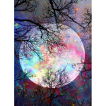 HASTHIP® Diamond Painting Kit, 30 * 40cm Bright Moon Diamond Painting Kits, 5D Diamond Painting Kit for Adults & Kids, Art Wall Hangings Super Moon Night Scene for Home Wall Decor