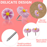 30PCS Flower Thumb Tacks, Decorative Daisy Push Pins Creative Thumbtacks for Photo Wall, Feature Wall, Whiteboard, Cork Board, Map, Bulletin Board, Office or Home