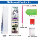 HASTHIP® 5D Diamond Painting Kit, 27.5 X 15.7inch Large Size Lake Moon Diamond Painting Kits for Adults, DIY Full Drill Crystal Rhinestone Arts and Crafts, Art Diamond Painting for Home Wall Decor