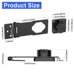 Household Cabinet Password Hasp Locks, Cabinet Door Combination Lock, Door Security Slide Latch Lock for Small Doors, Cabinets, Barn Door, Bathroom, Outdoor, Garden (Black)