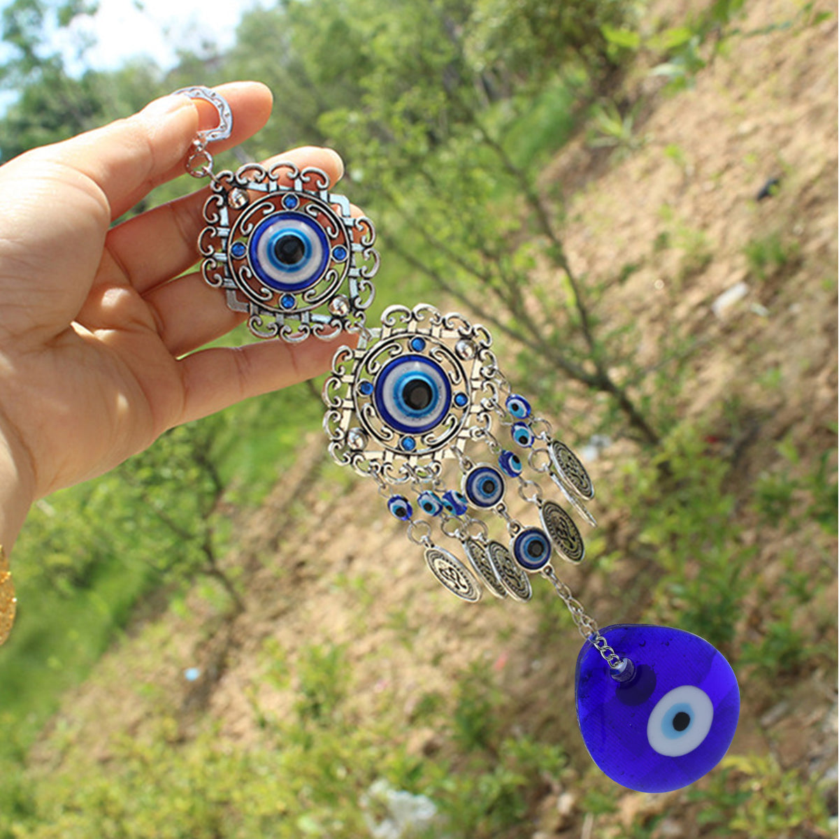 Evil Eye Hanging for House Entrance Door Decoration, Amulet Wall Hanging Home Decor Protection Good Luck