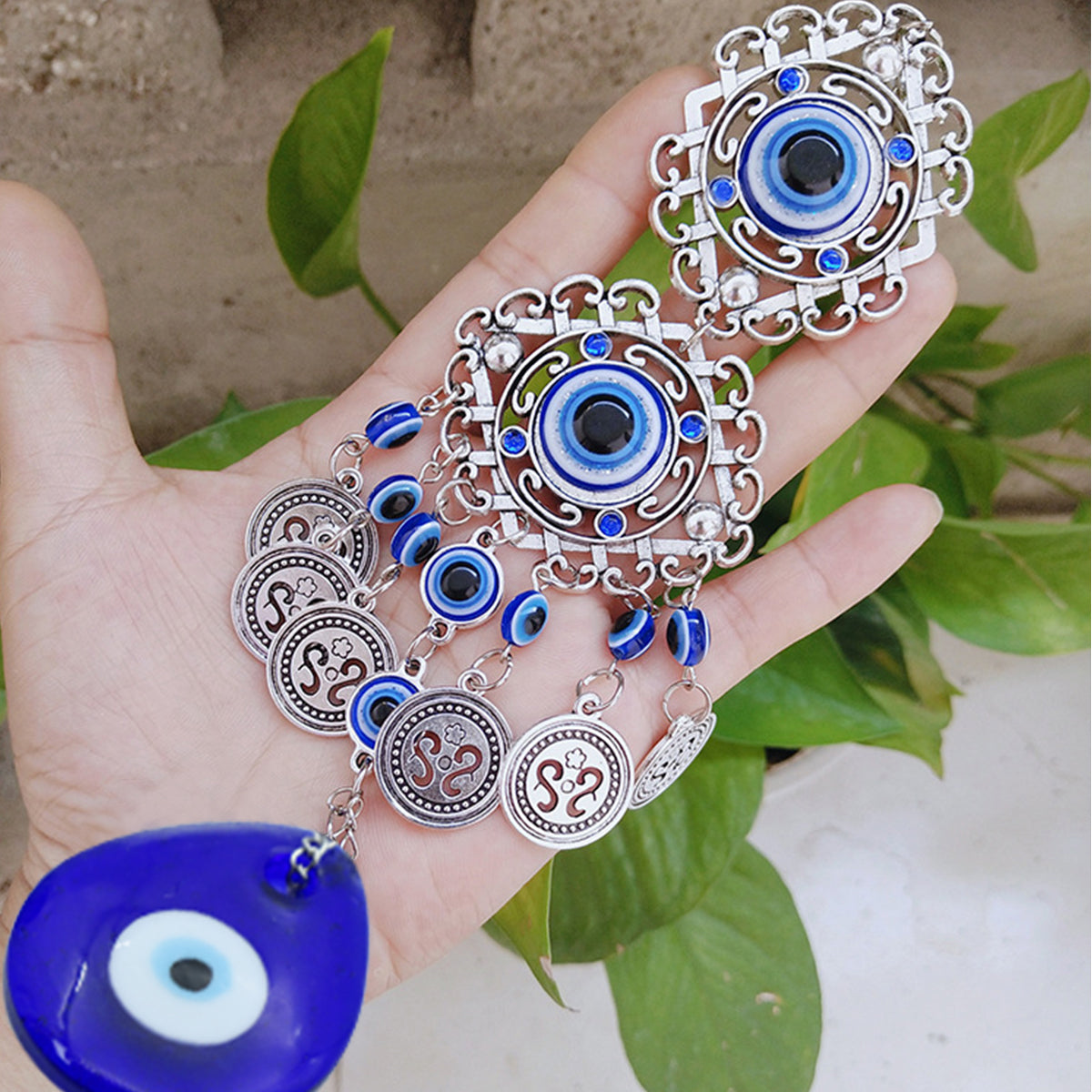 Evil Eye Hanging for House Entrance Door Decoration, Amulet Wall Hanging Home Decor Protection Good Luck