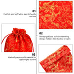 HASTHIP® 20pcs Drawstring Bag Pouches, Gift Bags Red Drawstring Bag, Small Party Favor Gift Bags Red Drawstring Burlap Bags for Christmas, Wedding Favors, DIY Craft Bags