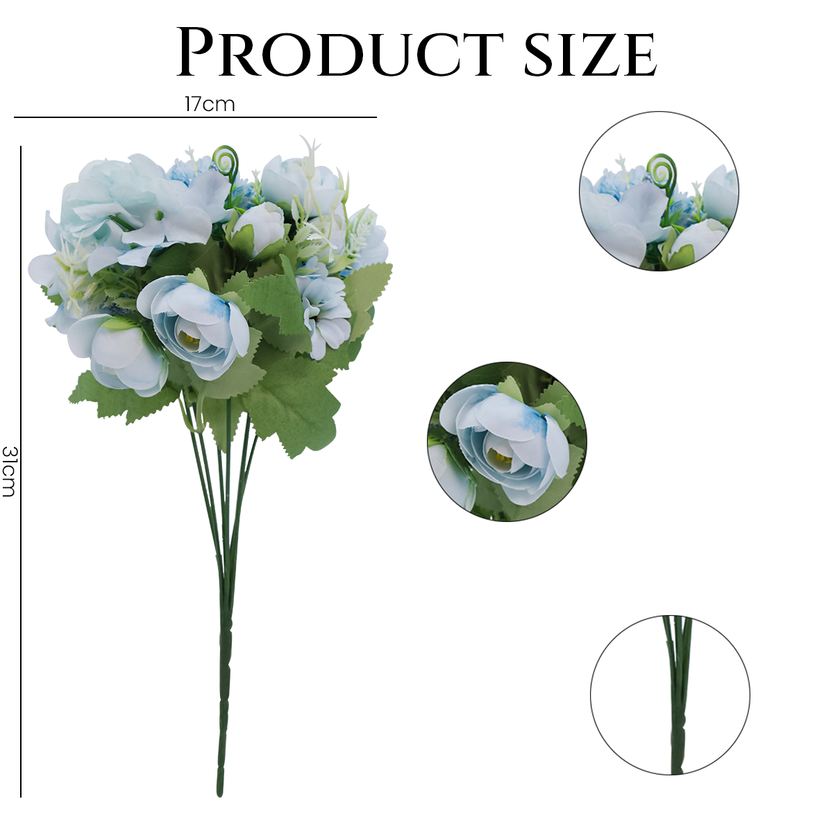 2 Bundles Artificial Roses Fake Peonies Silk Flowers Plastic Grasses Bouquets for Home Wedding Party Garden Decor, Flower Arrangements, Style B