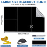 Portable Blackout Shades Blinds for Windows - 118" x 57" Blackout Material for Perfect Sleep, Baby Nursery, Travel or Office Use - 100% Light and UV Blocking, Insulated Cooling Effect