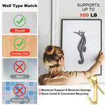 HASTHIP® Picture Hanging Kit, 330Pcs Heavy Duty 10lbs-100lbs Metal Picture Hangers with 164 Hooks, 166 Nails, Photo Frame Hooks for Wall, Wall Hooks for Photo Frames 5 Sizes Wall Mounting Hook