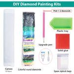 HASTHIP® 5D Diamond Painting Kit, 27.5 X 15.7inch Large Size Aurora Lake Diamond Painting Kits for Adults, DIY Full Drill Crystal Rhinestone Arts and Crafts, Art Diamond Painting for Home Wall Decor