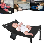 Airplane Footrest Kids Bed, Airplane Foot Hammock for Baby Toddler with Anti-Slip Design, Baby Car Bed Airplane Seat Extender for Kids, Portable Baby Travel Accessories, 78 * 43cm (Black)