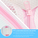 5PCS Mesh Laundry Clothes Washing Bag, Laundry Bags Coarse Mesh Wash Bags with Zipper for Washing Machine, Delicates, Lingerie, Socks, Bra, Shoes