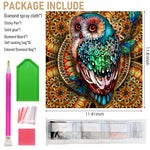 Diamond Painting Kit, 5D Diamond Painting Kit for Adults & Kids, 30 * 30cm Owl Full Drill Rhinestone Embroidery Cross Stitch Pictures Arts Craft for Home Wall Decor (Mandala)