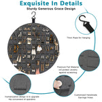 Earrings Organizer Hanging Earrings Holder Hanger Wall Mount Soft Felt Round Earring Stand for Display Jewelry Organizer - Hold up to 200 Pairs Earrings, Dark Grey