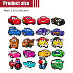 20pcs Car Shoe Charms for Clog Sandals Shoes DIY Decoration, Cartoon HyperCar Shoes Charm MegaCar PVC Race Cute Clog Pins for Boys Holiday Birthday Gifts Party Favor