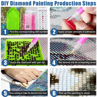 HASTHIP® Diamond Painting Kit, 12x16inch Cartoon Stitch Diamond Painting, 5D Diamond Painting Kit for Adults & Kids, Suitable for Home Leisure and Wall Decoration, Gift for Kids and Adults