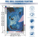 Diamond Painting Kit, 12x16inch Cartoon Stitch Diamond Painting, 5D Diamond Painting Kit for Adults & Kids, Suitable for Home Leisure and Wall Decoration, Gift for Kids and Adults