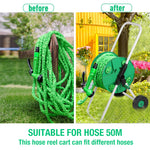 HASTHIP® Hose Reel for Garden Hose with Wheel and Pipe Connector, Labor Saving Hose Reel Hose Holder Gardening, Landscaping, Car Washing, Maximum Length 50m
